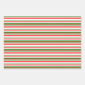 Spaß Rot, Weiß, Grün gefärbt Weihnachten Inspirier Geschenkpapier Set (Vorderseite 3)