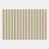 Spaß rot, weiß, grün gefärbt Weihnachten Inspirier Geschenkpapier Set (Vorderseite 3)