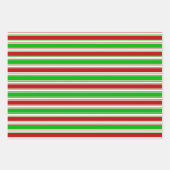 Spaß rot, weiß, grün gefärbt Weihnachten Inspirier Geschenkpapier Set (Vorderseite)