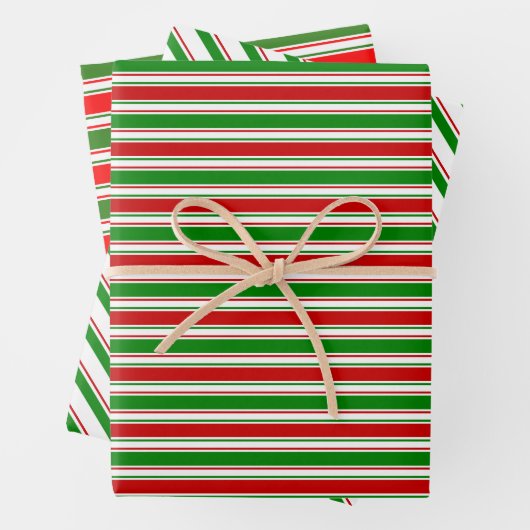Spaß Rot, Weiß, Grün Weihnachtsklauseln Geschenkpapier Set (Beispiel)