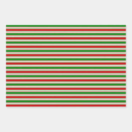 Spaß Rot, Weiß, Grün Weihnachtsklauseln Geschenkpapier Set (Vorderseite)