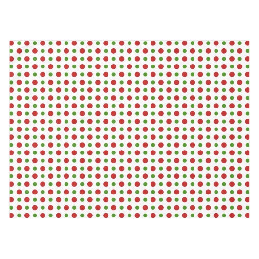 Spaß-rote und grüne WeihnachtsTupfen Tischdecke (Vorderseite (Horizontal))