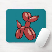 Spaß, roter Ballonhund Design Mousepad (Mit Mouse)
