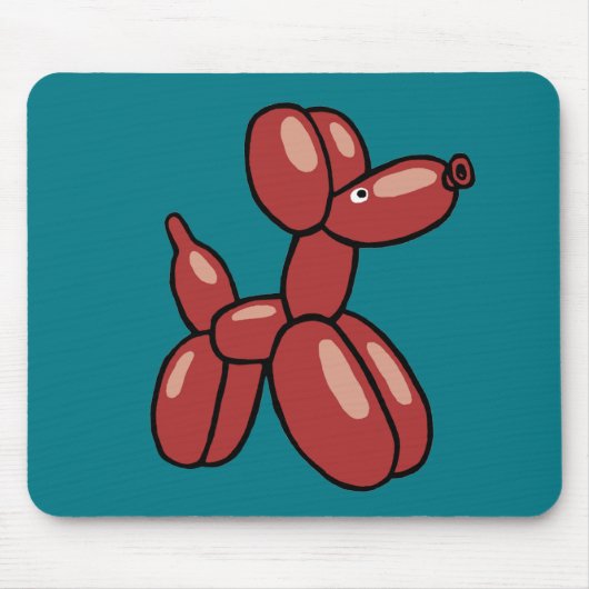 Spaß, roter Ballonhund Design Mousepad (Vorne)