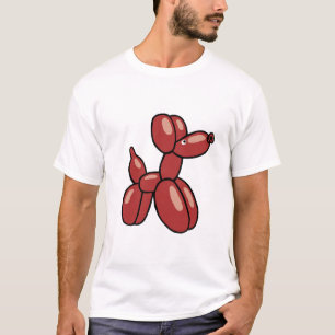 Spaß, roter Ballonhund Design T-Shirt
