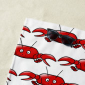 Spaß-roter Cartoon-Krabben-Sommer-weiße oder Strandtuch (Beispiel)