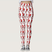 Spaß-roter Panzerkrebs-Entwurf Leggings (Vorderseite)
