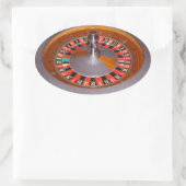 Spaß Roulette Roulette Aufkleber Oval (Tasche)