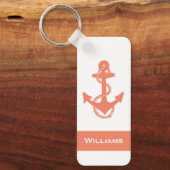 Spaß rustikal, nautischer ANCHOR MIT NAME | SCHLÜS Schlüsselanhänger (Vorderseite)