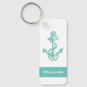 Spaß rustikal, nautischer ANCHOR MIT NAME | SCHLÜS Schlüsselanhänger (Vorderseite)