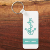 Spaß rustikal, nautischer ANCHOR MIT NAME | SCHLÜS Schlüsselanhänger (Vorderseite)