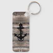 Spaß rustikale nautische ANCHOR MIT NAMEN | SCHLÜS Schlüsselanhänger (Rückseite)