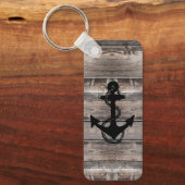 Spaß rustikale nautische ANCHOR MIT NAMEN | SCHLÜS Schlüsselanhänger (Vorderseite)