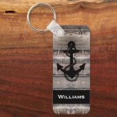 Spaß rustikale nautische ANCHOR MIT NAMEN | SCHLÜS Schlüsselanhänger (Vorderseite)