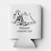 Spaß Rustikaler Zelt Camper Camping Personalisiert Dosenkühler (Rückseite)
