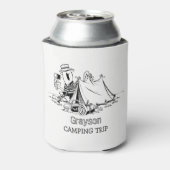 Spaß Rustikaler Zelt Camper Camping Personalisiert Dosenkühler (Kanne Rückseite)