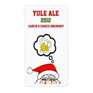 Spaß-Sankt-Weihnachtsbrauch-Bier-Aufkleber