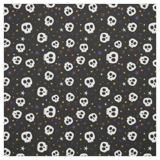Spaß-Schädel-Druck-Gewebe, schwarz Stoff (Muster)