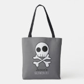 Spaß Schädel und Knochen Kids Halloween Tasche (Rückseite)