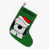 Spaß-Schäferhund im Kleiner Weihnachtsstrumpf (Vorderansicht (hängend))