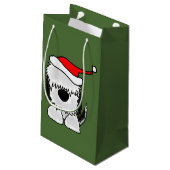 Spaß-Schäferhund in der Kleine Geschenktüte (Rückseite Schrägansicht)