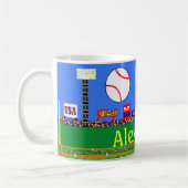 Spaß scherzt Sport-Baseball-Fan Coffe Kaffeetasse (Links)