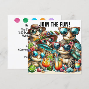 Spaß-Schildkröten-Versammlung Einladung