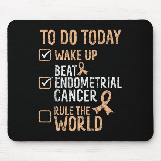 Spaß schlägt Gebärmutterkrebs, beherrsche die Welt Mousepad (Vorne)