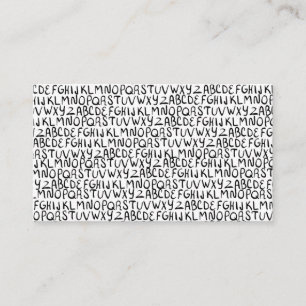 Spaß-Schriftartmuster - übergeben Sie gezeichneten Visitenkarte