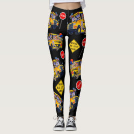 Spaß-Schulbustreiber-Party-Muster-Leggings Leggings
