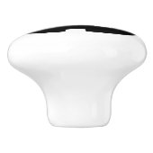 Spaß Schwarz-weiße Kürbislaterne Kürbis Halloween Keramikknauf (Seitenansicht)