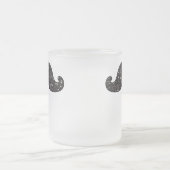 SPASS-SCHWARZER GLITZER-SCHNURRBART MATTGLASTASSE (Mittel)