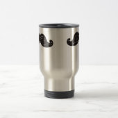 SPASS-SCHWARZER GLITZER-SCHNURRBART REISEBECHER (Mittel)