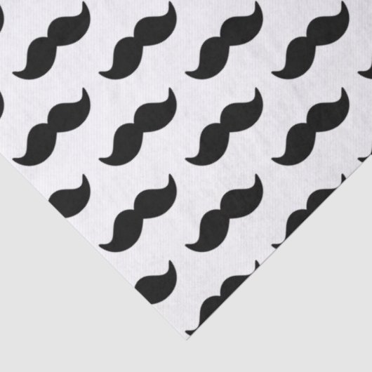 Spaß-Schwarzweiss-Schnurrbart-Muster 1 Seidenpapier (Ausschnitt)