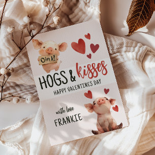 Spaß Schweine & Küsse Valentinstag Feiertagskarte