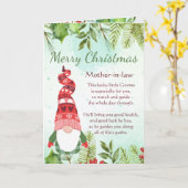 Spaß Schwiegermutter Weihnachten Lucky Gnome Blank Karte (Gelbe Blume)