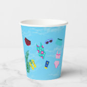 Spaß Schwimmen Geburtstag Pool Party Pappbecher (Rückseite)