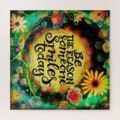 Spaß sei der Grund, warum jemand lächelt Inspirati Puzzle (Horizontal)