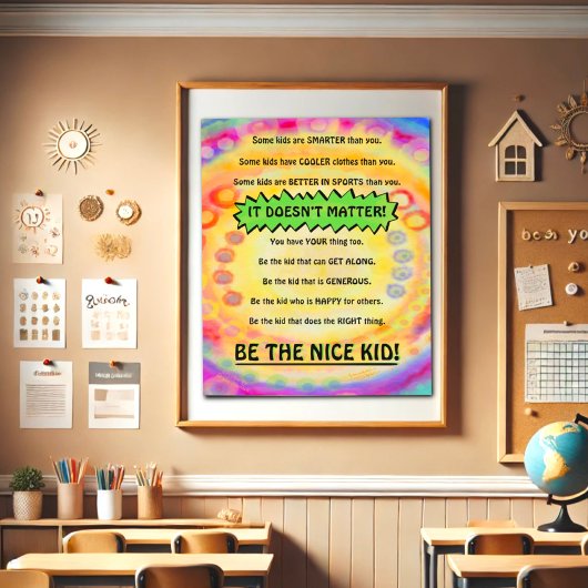 Spaß sei die nette Kid Inspiration School Poster
