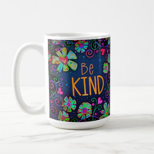 Spaß sei nette florale Inspirivity Boho Trendy Kaffeetasse (Links)