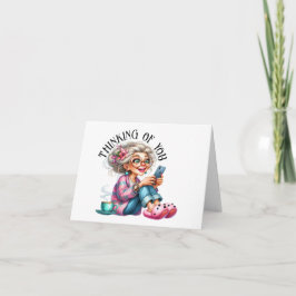 Spaß Senior mit Handy Version 2