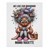 Spaß Senior mit Vögeln Poster (Vorderseite)