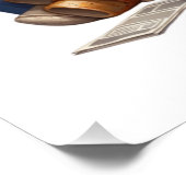 Spaß Senior mit Vögeln Poster (Ecke)