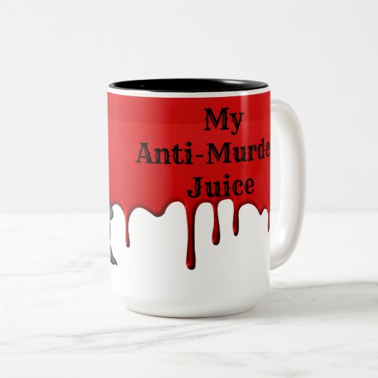 Spaß Sensenmann Anti-Mord-Juice Zweifarbige Tasse (VorderseiteRechts)