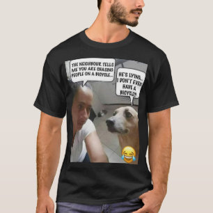 Spaß Shirt... Hunde jagen Fahrrad, besitzen aber n T-Shirt