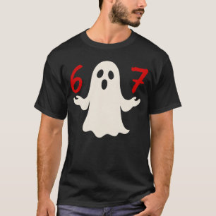 Spaß Si Seven Meme 6 7 Halloween-Geisterkostüm fam T-Shirt