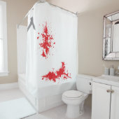 Spaß-Silhouette eines psychischen Mörders… Duschvorhang (Beispiel)