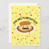 Spaß sind Sie Flantastico niedlicher Flan mit Dankeskarte (Vorne/Hinten)