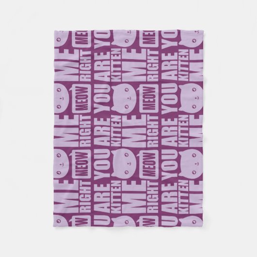 Spaß sind Sie Kätzchen ich rechte Fleecedecke (Vorderseite)