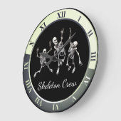 Spaß "Skeleton Crew" Creepy Skeleton Design Große Wanduhr (Winkel)